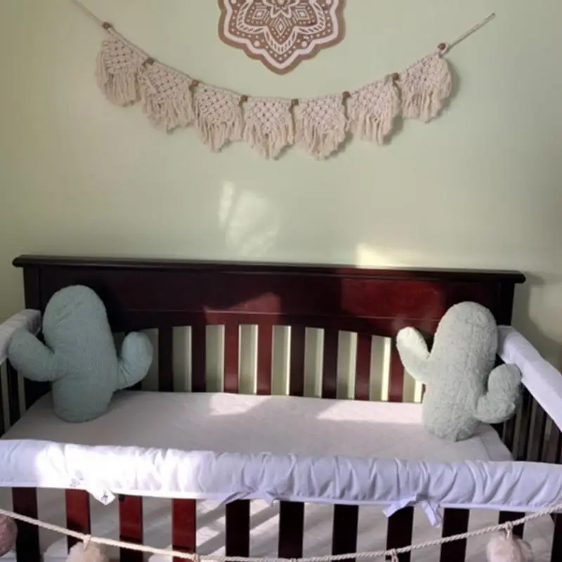 Bohemian Banners Macrame Art Wall Hanging Handmade Woven Cotton Tapestry Tassels Chic Boho Room Home Party Decor 3