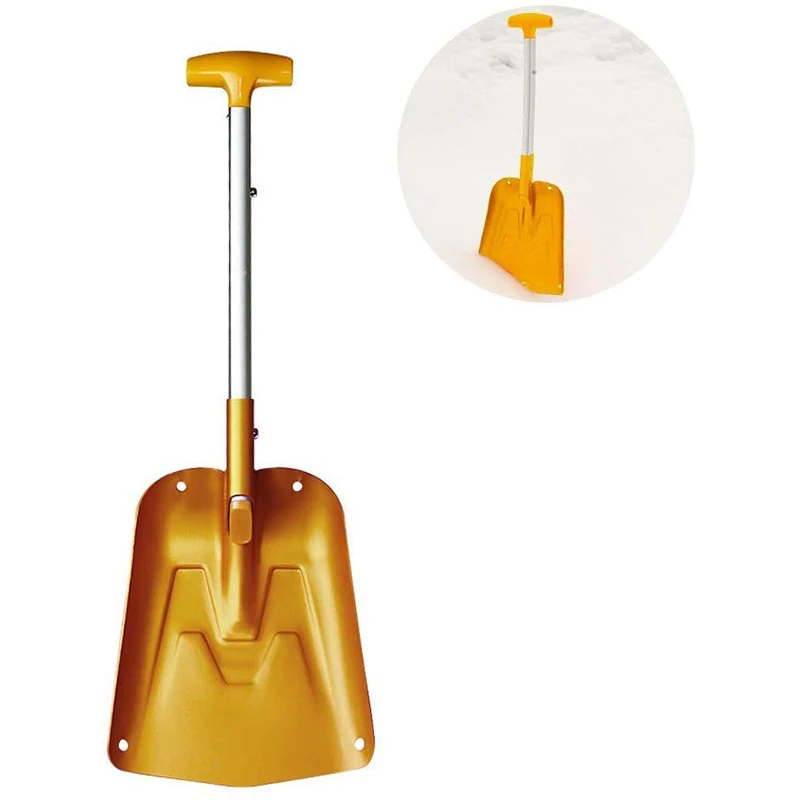 Hot-A80P-Lightweight Collapsible Snow Shovel, Portable Adjustable Aluminum Emergency Shovel, Foldable Telescopic Winter Shovel F