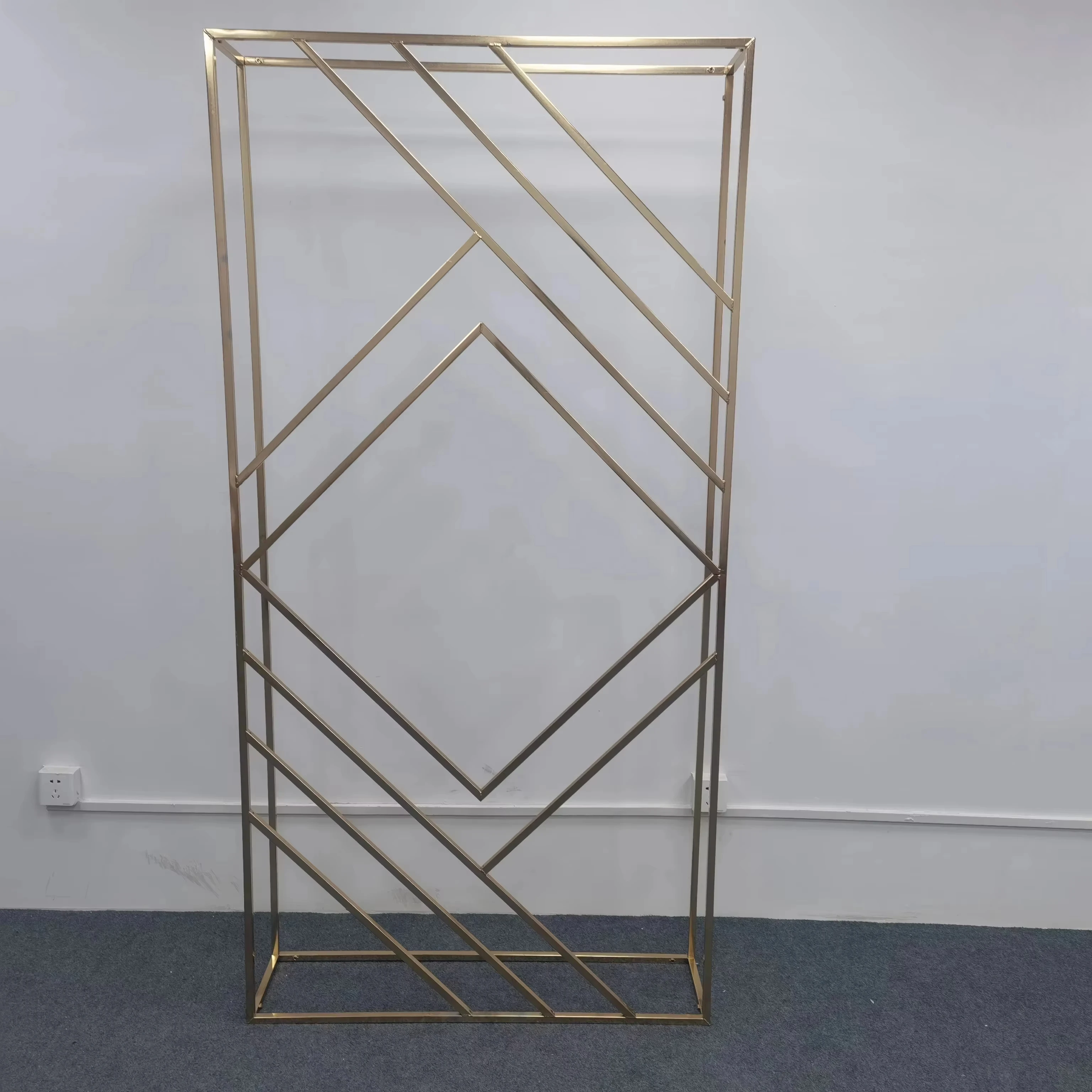 2M Golden Sparkling Flower Stand, Supporting Romantic Scenery for Wedding Parties