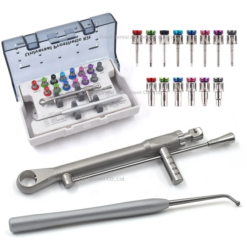 Dental Composite Implantat Reparatur Werkzeug 15-60NCM Tragegerät + Schraubenschlüssel + Schraubendreher Multi Ratsche Implantat Drehmomentschlüssel Werkzeug