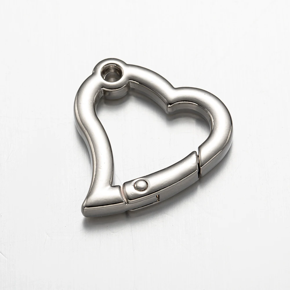 5 stücke Herz Snap Haken Clip Karabiner Stecker Verschluss Für DIY Schlüssel Halter Schlüsselbund Schmuck Machen Handtasche Handwerk Finden Zubehör – Detail 5