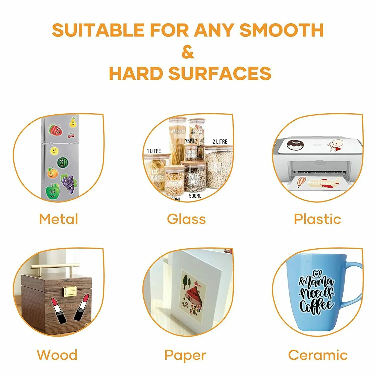 HTVRONT 20PCS Translucent A4 Printable Vinyl Sticker Paper Self-adhesive Copy Paper for Inkjet & Laser Printer DIY 8.5x11 Inch