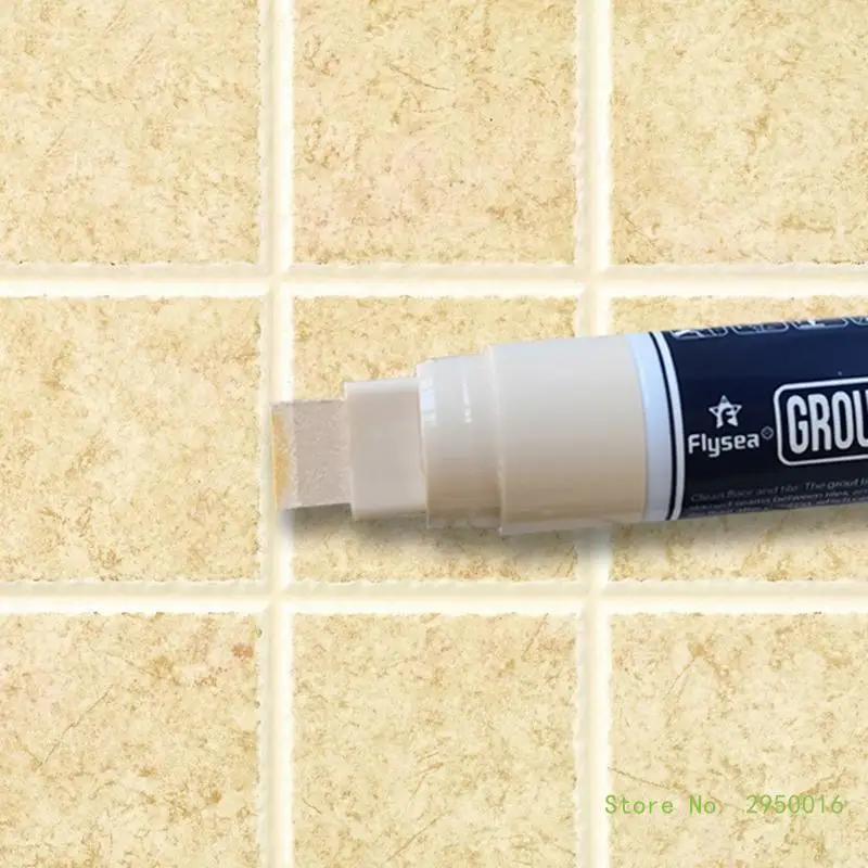 Grout Restorer Pen Tile Paint Marker Pen, Waterproof Wall Grout Pen Gaps Beautification Marker Pen, Wall Tile Repair