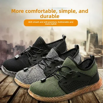 Scarpe da lavoro Scarpe antinfortunistiche Scarpe antinfortunistiche con punta in acciaio anti-sfondamento Stivali da donna anti-perforazione Resistenti all'usura Antiscivolo Traspiranti