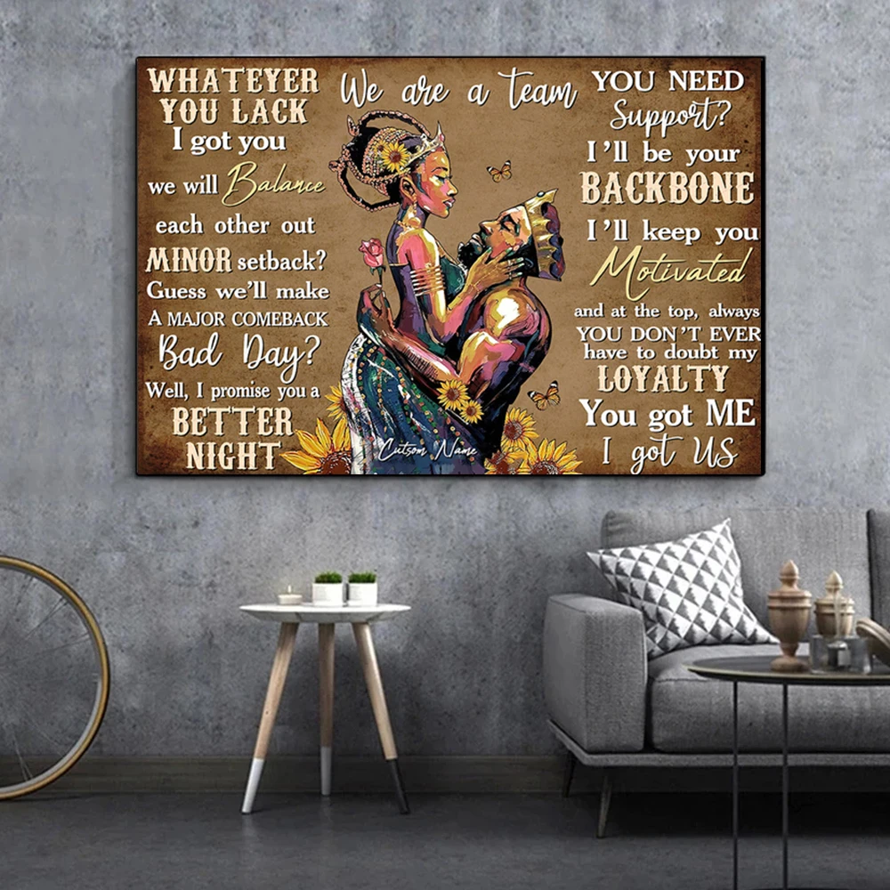 

African American Black Canvas Painting Wall Art Named After Lovers Posters And Prints For Living Room Modern Pictures Home Decor