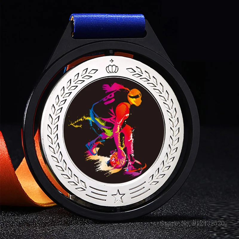 Metal medal can be customized, for basketball game activities, home decoration, gold, silver and bronze