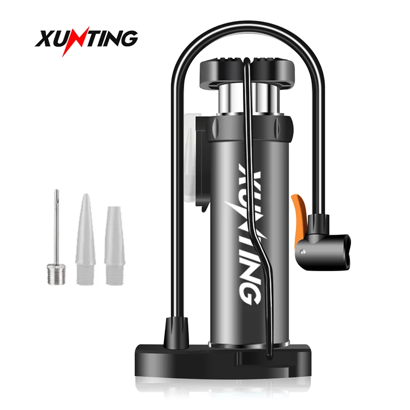 Bike Foot Pump With Gauge, Universal Presta & Schrader Valve