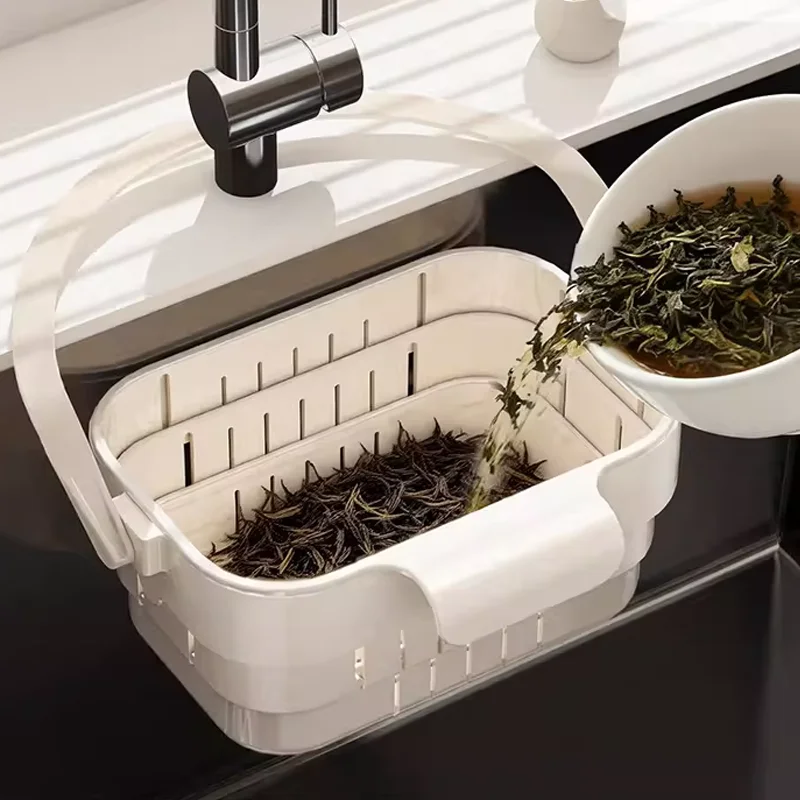 접이식 확장형 싱크대 거름망, 주방 음식물/과일 찌꺼기 필터 바구니, 공간 절약형 싱크대 스트레이너 (가정용)