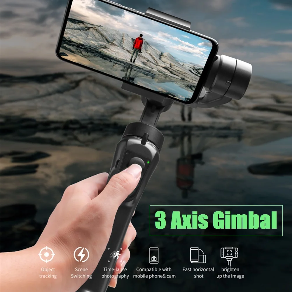 

3-Axis Handheld Gimbal Stabilizer Tripod for Mobilephone Samsuny Xiaomi Huawei Phone Selfie Stick for Anti Shake Video Recording