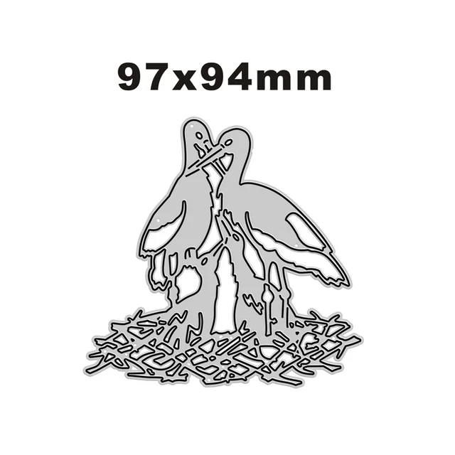 New Seagull Family Bird Nest Metal Cutting Die Clip Book Stamp/photo Album Decoration Embossed Diy Paper Card