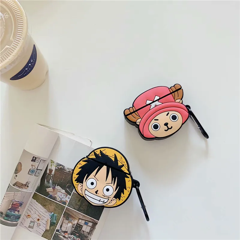 Anime One Piece Luffy Chopper Wireless Bluetooth Earphone Case Cartoon Silica Gel Case Suitable for Airpods 1/2