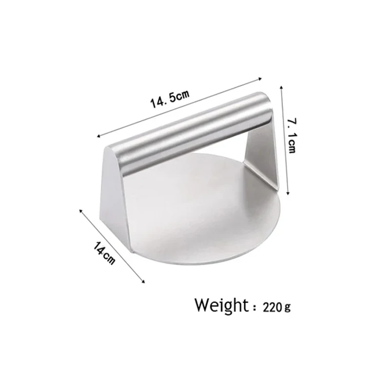 Burger Press 1PC Round Stainless Steel Smash Burger Press Grill Accessories For Flat Top Grill Hamburger Press And Squeeze Grease