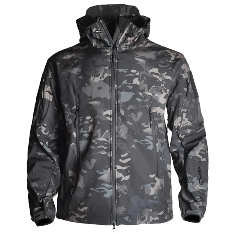 Soft Shell Jacket Men's Three-in-one Outdoor Commuting Tactical Plus Velvet Thickened Windproof Warm Special Forces Jacket