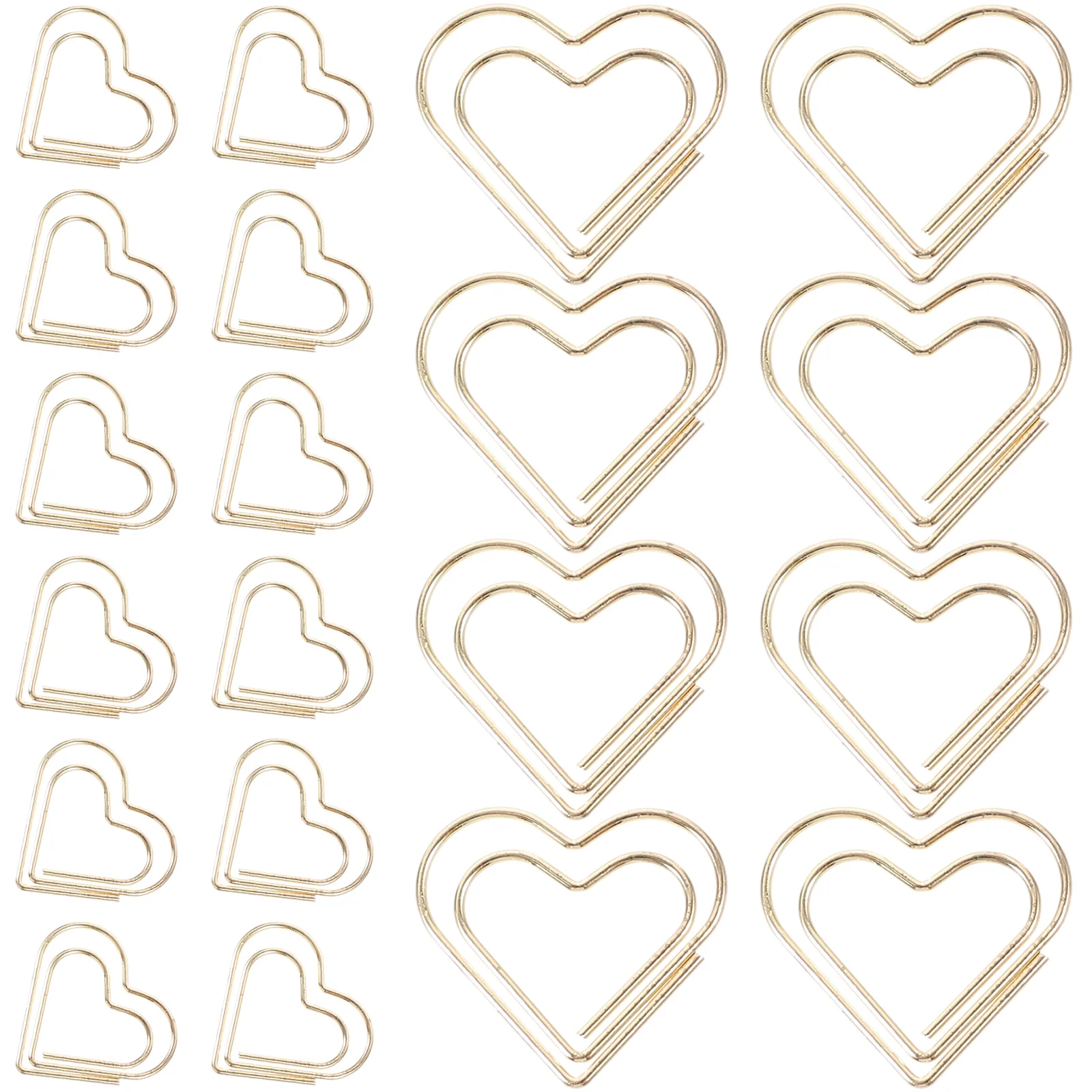 

50 Pcs Heart-shaped Bookmarks Delicate Paper Clips Tiny Books Bookmarked Decorative Paperclips Metal for File