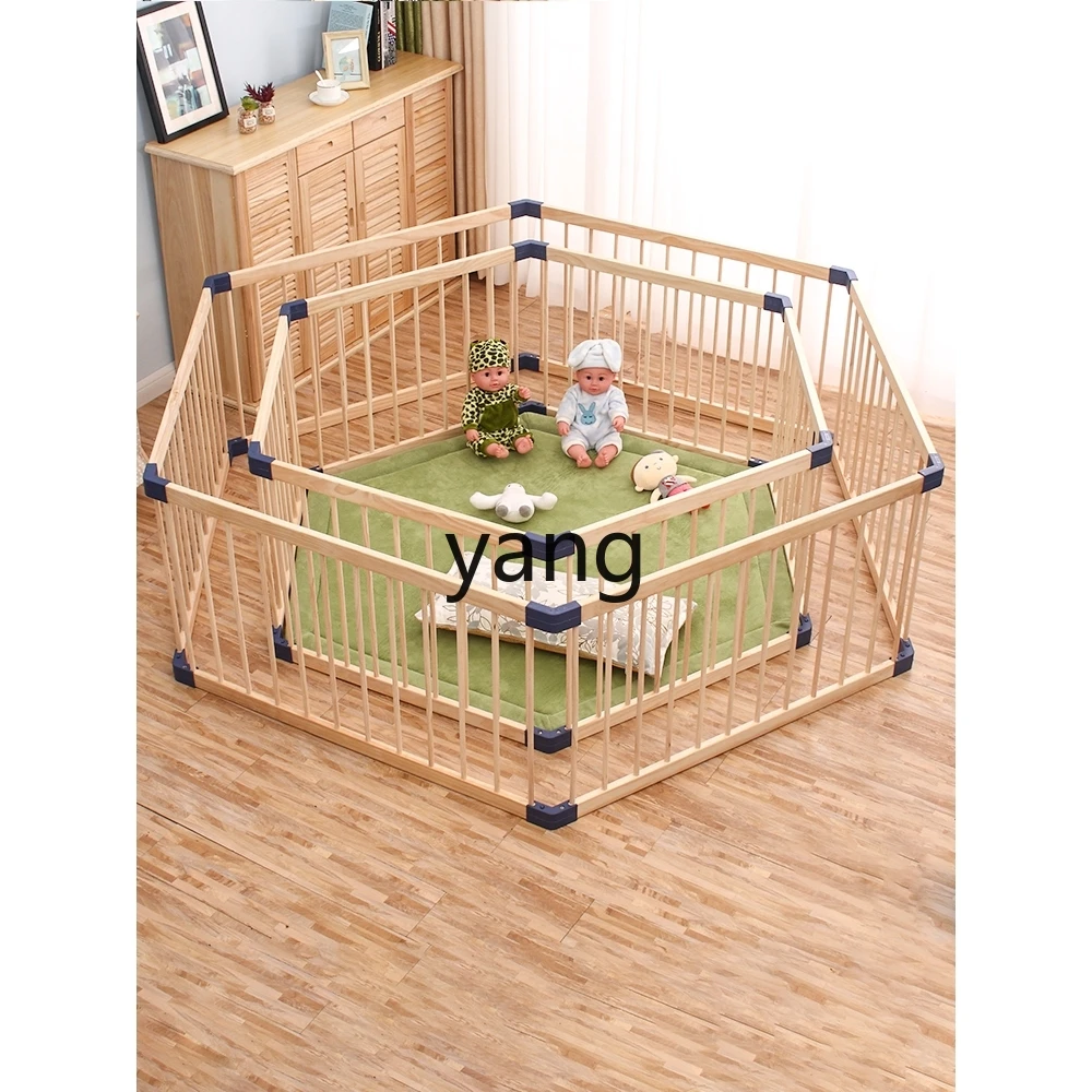 CX Protective Grating Baby Indoor Climbing Pad Guardrail Home Gaming Baby Crawling Mat Solid Wood