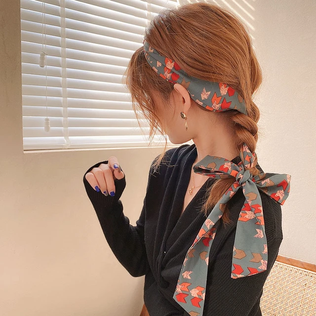 Vintage Silk Scarf Hair Scrunchies