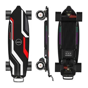 Maxfind Cyber Mini X Belt-Driven Portable Electric Skateboard with Remote Built-in RGB Ambient Lights for Adults Pro Skaters 1