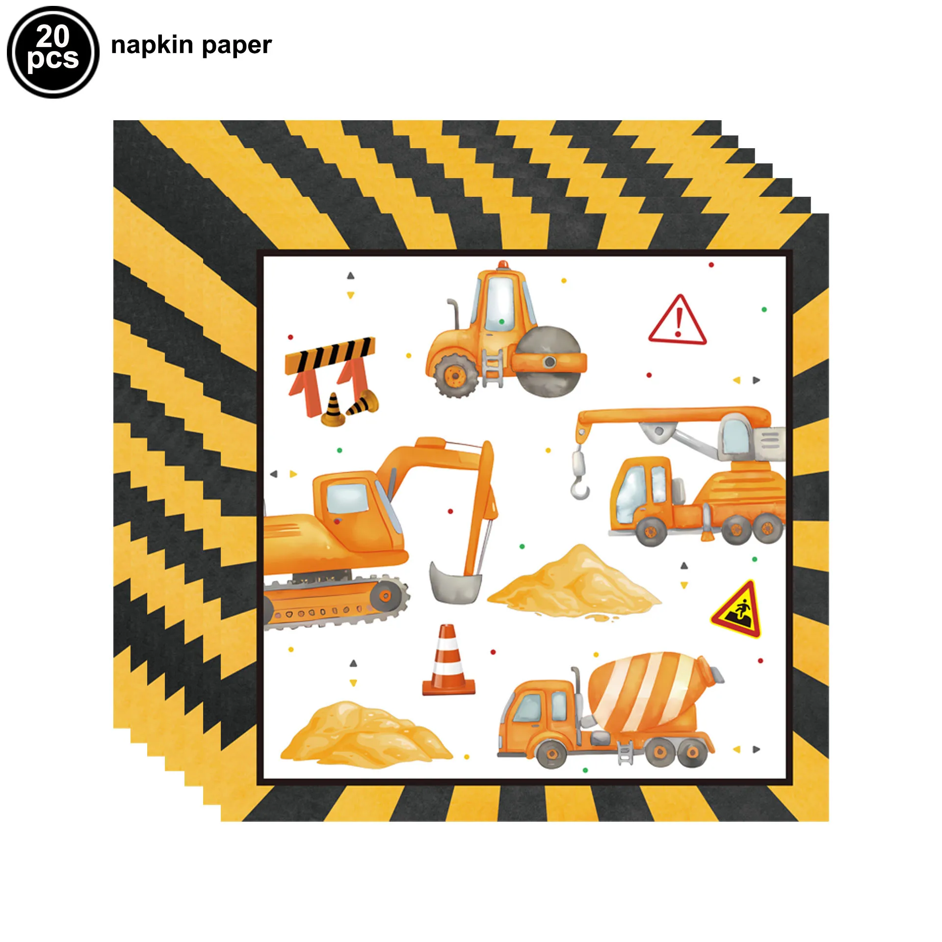 Construction Vehicle Foil Balloons Set for Boys Birthday Party Decorations