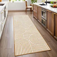 Hallway Carpet Aisle Long Carpest Runway Non-slip Floor Mat Machine Washable Striped Bohemian Style Home Decoration Rug Bedroom 2