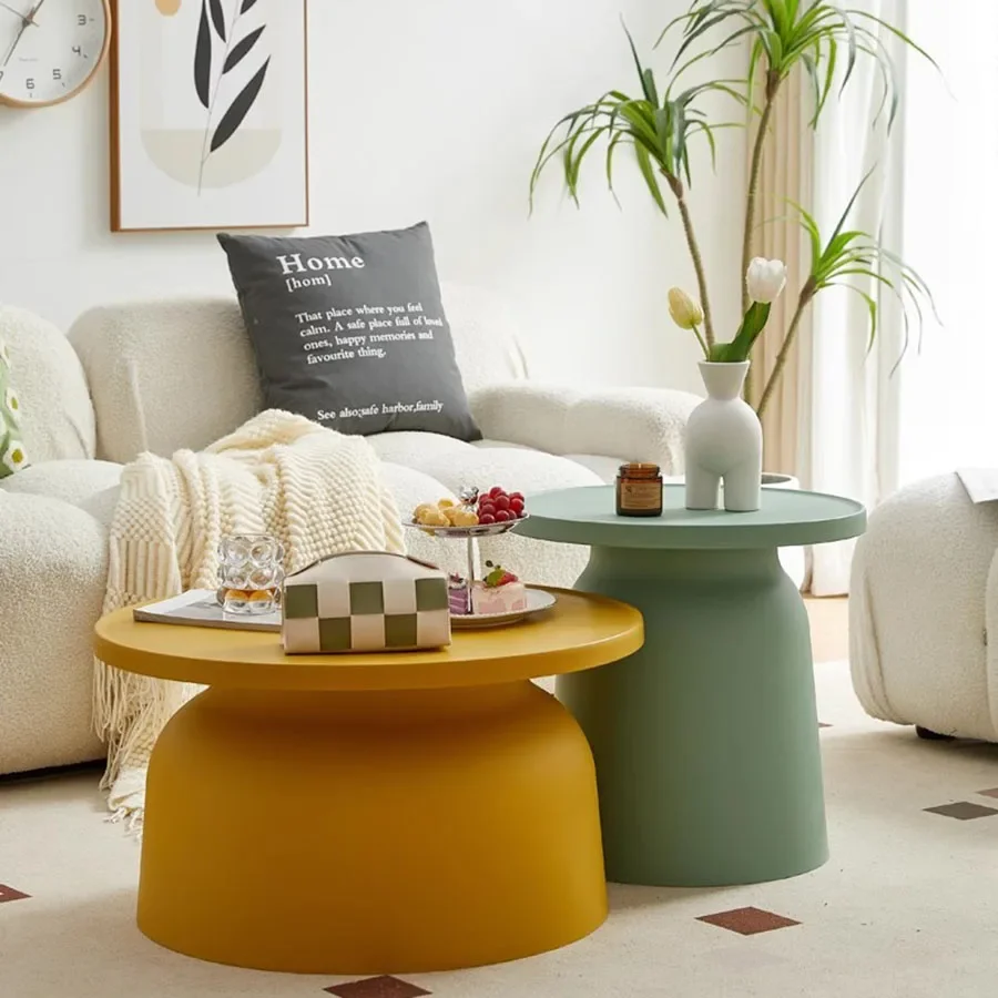 

Желтые журнальные столики для балкона, уличное хранение, кухонные эстетические винтажные натуральные журнальные столики, безопасная мебель