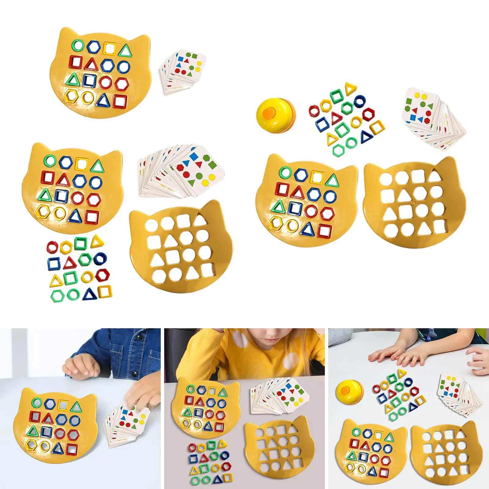Shape Matching Board Montessori Present Colorful Cultivate Logical Thinking Skills for 3+ Years Old 4