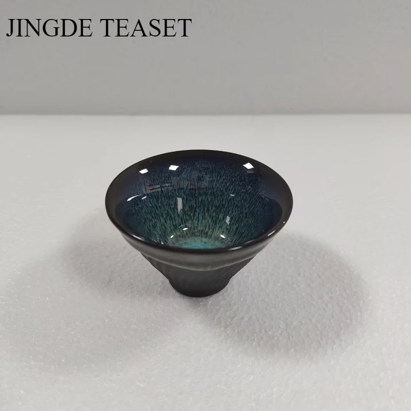 2pcs/lot Kiln Change Ceramics Teacup Handmade Tea Bowl Chinese Retro Teaware Accessories Single Cup Master Cups Coffee Cup 55ml