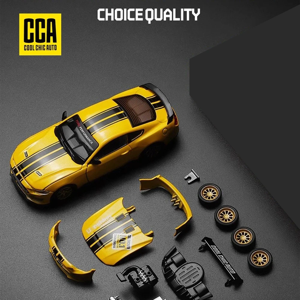 CCA Assembly Model Kit 1/36 Dodge Hellcat 1/43 Ford Mustang Land Rover Suzuki Jimny Toy Car Diecast Alloy Collection Kid Gift 2