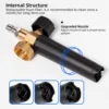 300 bar High - Pressure Washer - 1L Foam Cannon, 5 Nozzles, M22 - 14 Connection, 1/4 Quick Connect 5