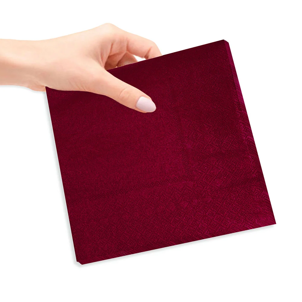 20 Pcs Solid Color Napkin Drinks Cocktail Napkins Bathroom Tissue Paper Birthday Baby Shower Bride Colored