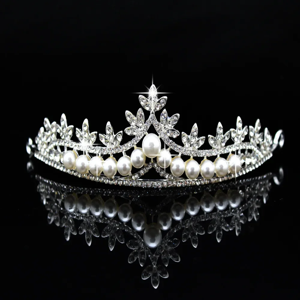 

Luxury Pearl Hairbands for Bride Wedding Party Crystal Crowns and Tiaras Bridal Headpieces Shining Rhinestone Headbands