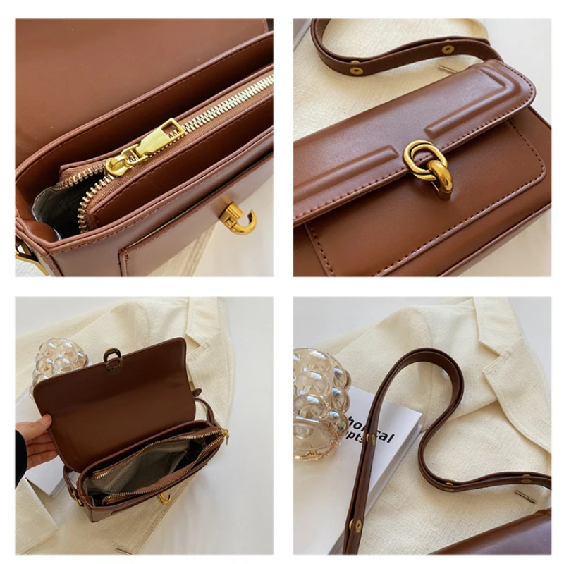 2023 Hit Trend Luxury Female Branded Trendfing Crossbody Bag Pu Underarm Handbag Vintage Small PU Leather Armpit Bags For Women