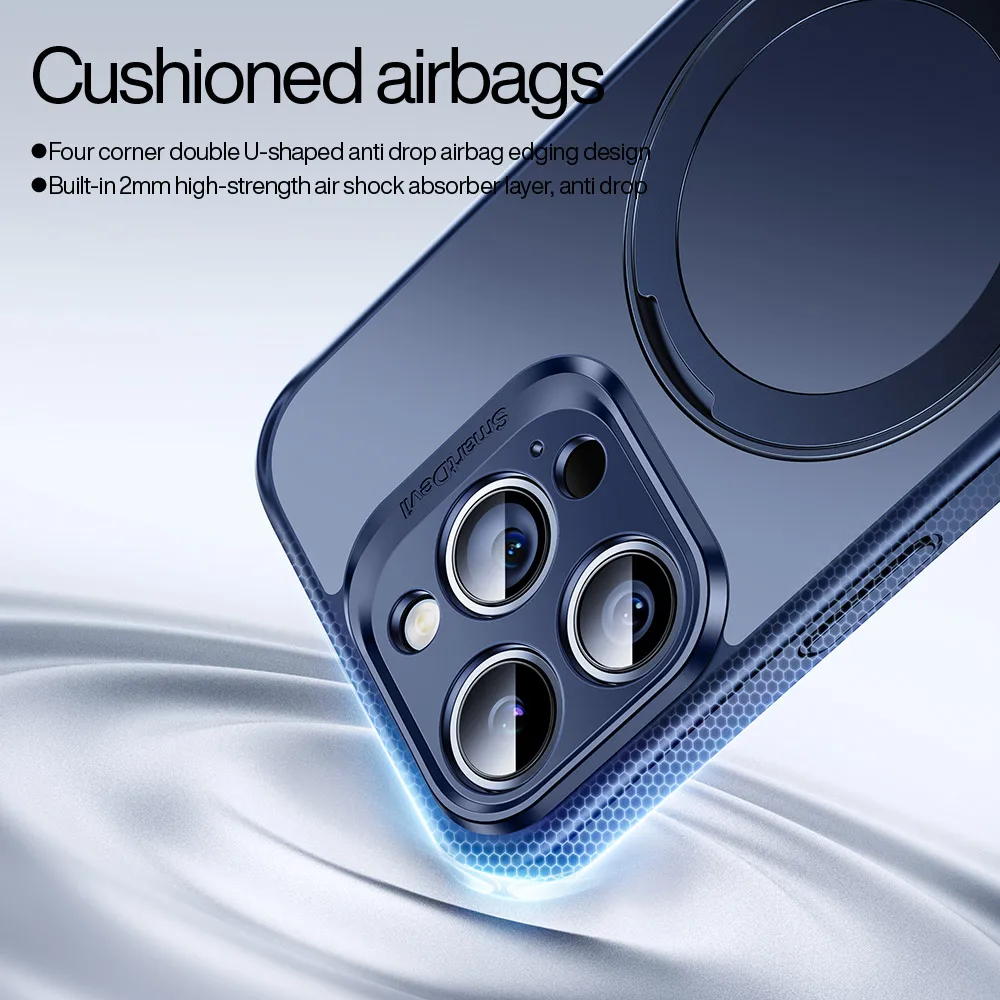 SmartDevil Magnetic Phone Case For iPhone 15 Pro Max 15 Plus 15 Pro Transparent Magsafe Wireless Charging Case Magnet Back Cover 3