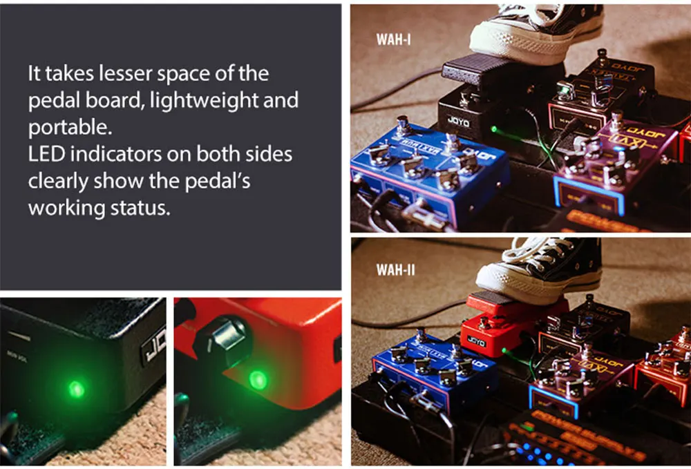 WAH-II Wah Pedal Volume Control 2 in 1 WAH-WAH Pedal Effector 6-speed Adjustable