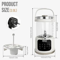 Bouilloire Électrique Intelligente 3L avec Robinet, Ébullition Rapide en 6 Min, Maintien au Chaud 24H, Prise EU, 10 Modes Prédéfinis, Théière en Verre, Chauffe-Eau pour Maison et Bureau 2