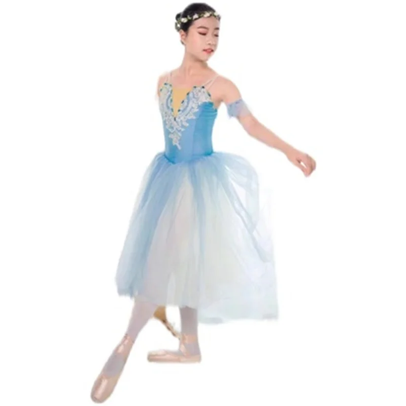 Desgaste De La Etapa Rosa Azul Lentejuelas Ballet Tutu Vestido Niñas Plato  Bailarina Tul Rendimiento Traje De Baile Para Niños Niño De 33,08 €