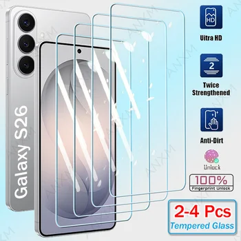 2/3/4Pcs Tempered Glass Screen Protector For Samsung Galaxy S26 S25 S24 Plus Ultra S23 S22 + Clear Protective Cover Glass Film 1