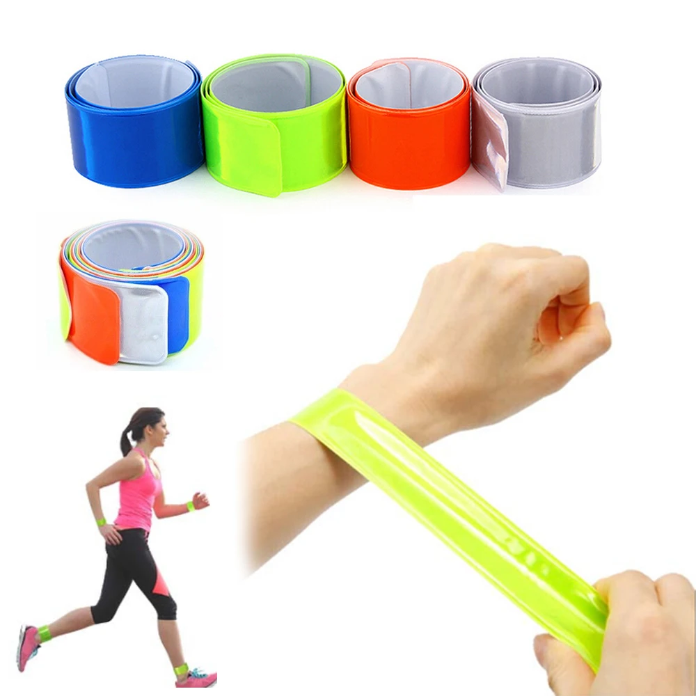 2Pcs Cycling Reflective Strips Tape Warning Wristband Outdoor Running Fishing Safe Bicycle Bind Pants Leg Strap Fluorescent Band |