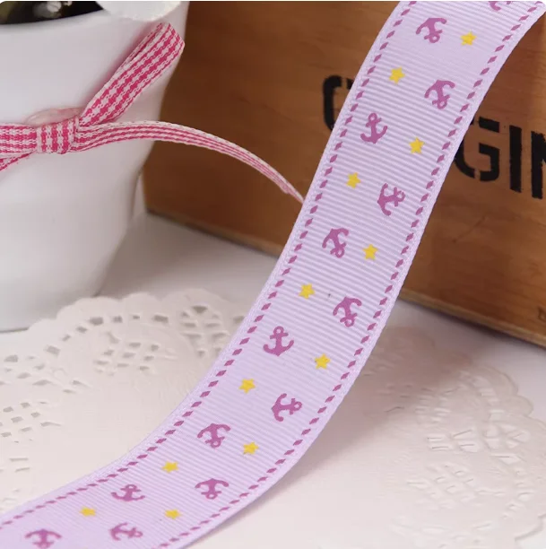 Vibrant Nautical-Themed Grosgrain Ribbon for Gift Decoration (2 Meters/Lot)
