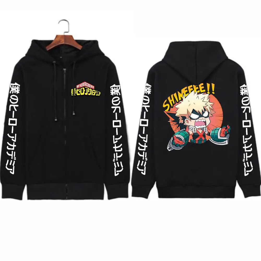 Zip Hoodie My Hero Academia Bakugo Hoodie Hot Anime My Hero