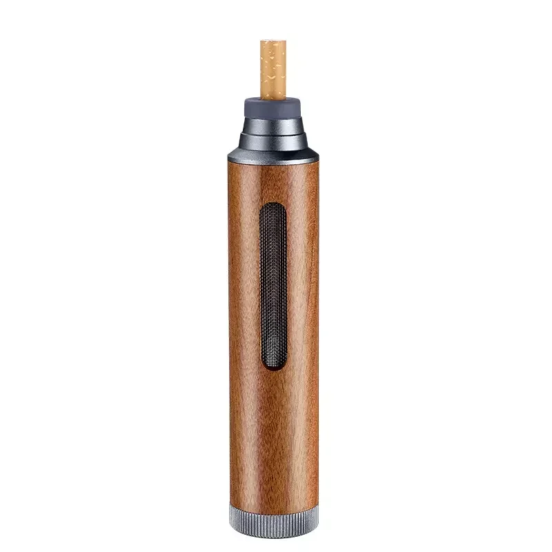 Car Ashtray 8 types Wood Pocket Cigar Ash Tray Soot Cover Portable With Velvet Bag And Cleaning