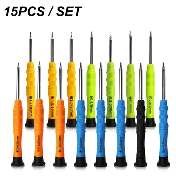 15PCS Strumenti di Riparazione Del Telefono Mobile Kit di Utensili A Mano Apertura Della Barra di Leva Schermo Spudger Apertura Cacciavite Cacciavite Smontare Kit fo