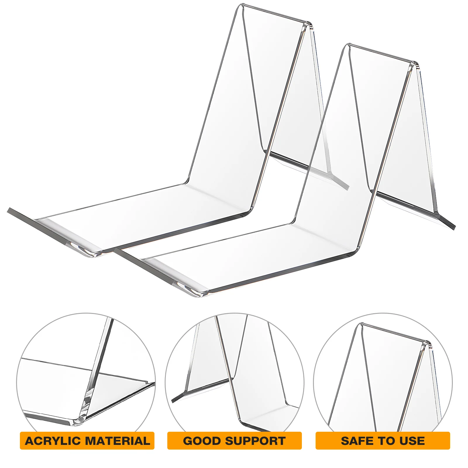 2 Pcs Acryl shop Display Stands Shopping Mall Sandal Racks Sneaker Holders 6