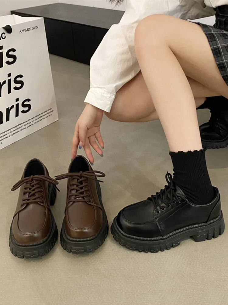 

Женские кроссовки, женская обувь с круглым носком, женская обувь с мехом в британском стиле, летнее кожаное платье без застежек, новинка в стиле преппи