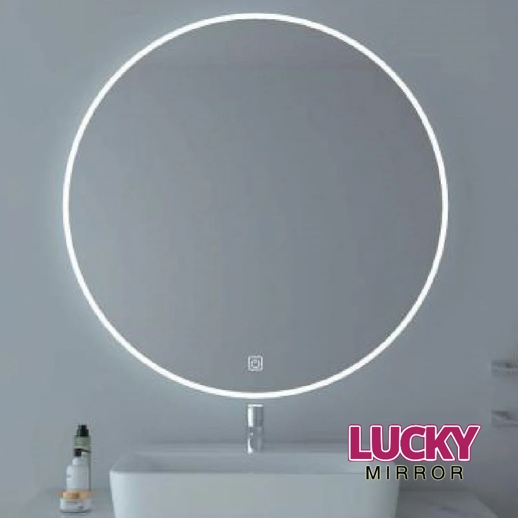 Wall-Mounted Mirror Decoration Round LED Bathroom Mirror With Defogger and Bluetooth