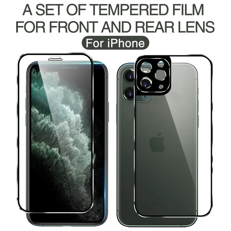 360 Full Cover Lens Camera Protector Glass Per Iphone 11 Pro Max Screen Protector Su Iphone X Xs Max Xr 11 Pellicola Di Copertura Posteriore In Vetro