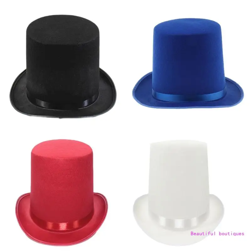 

Magician Top Hat Black Top Hat Magician Performed Hat Jazz Stage Performances Bowler Top Hat Fancy Dress Costume DropShip