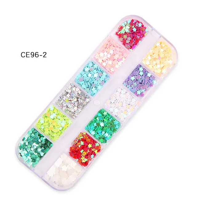 Holographic Butterfly  Heart Multi Shape  Laser Symphony Butterfly Sequins 3D Colorful Sequins Manicure  Nail Art Decoration CE96-2