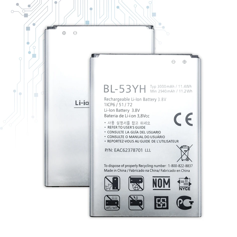 Bl-53Yh Bl53Yh Batteria Per Lg G3 D858 D855 D857 D859 D850 F400 F460 F470 F400L D830 D851 Vs985 Bl 53Yh Bateria