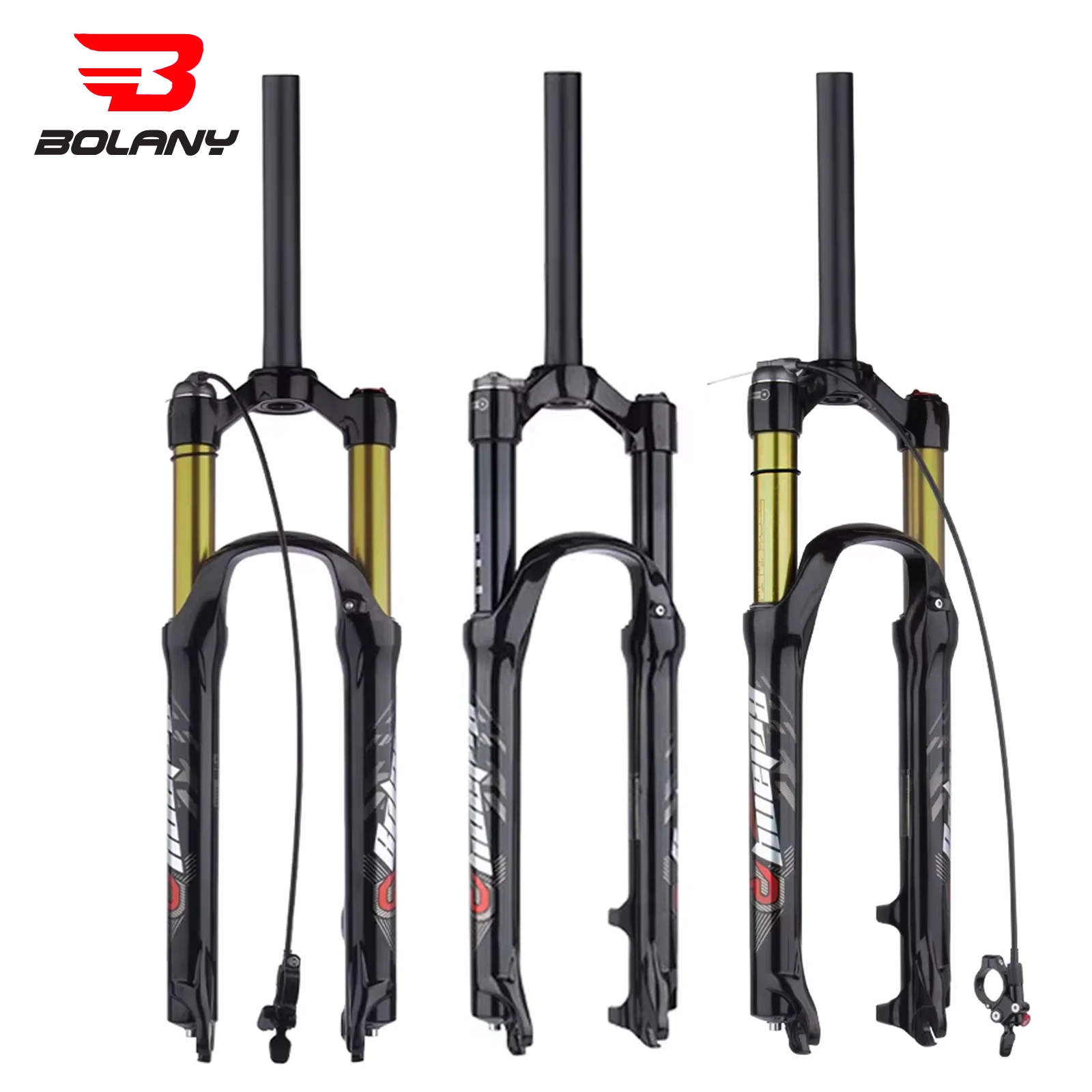 thumbnail image 2 of Bike Air Fork 26/27.5/29 Inch Mountain Bike Suspension Fork 100mm Travel 1-1/2 2 of 10