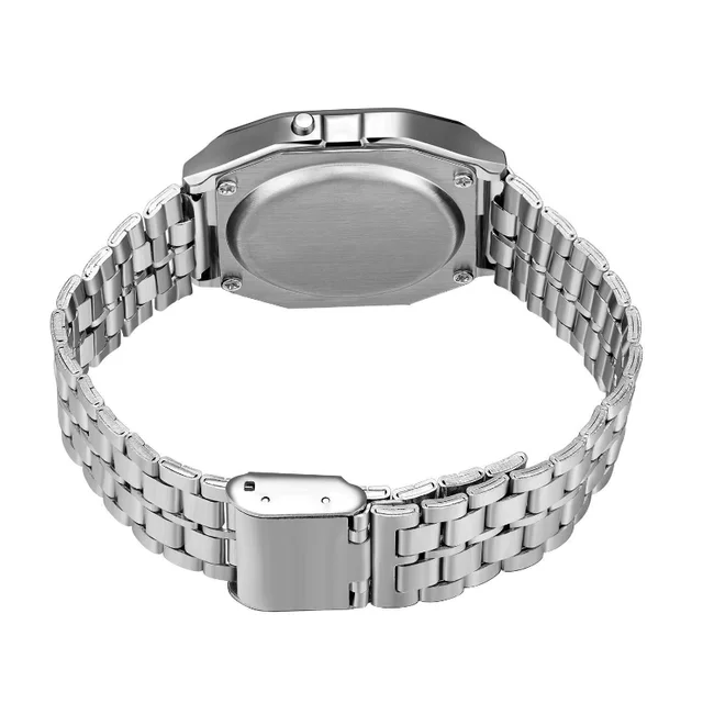 F91W Non-Waterproof Steel Band Watch For Women, Men, Business Clock, Multi-Functional LED Digital Sports Watch, Electronic Clock 2